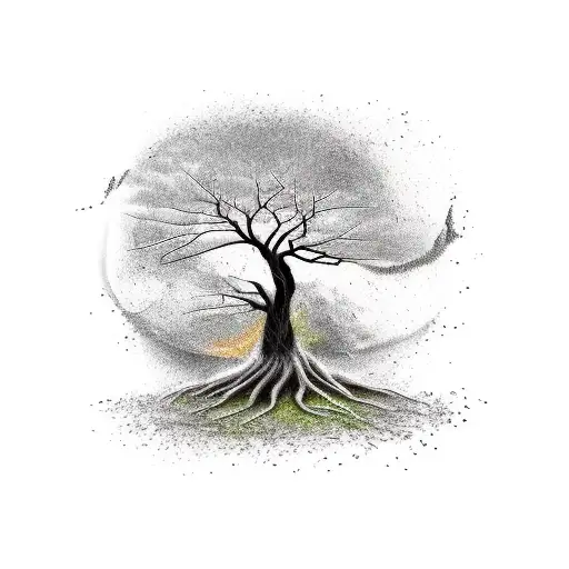 Tree With Raven In Lamp