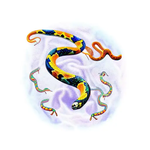 Butterfly With Snake And Universe