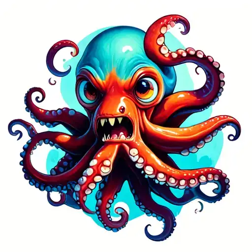 Cute Angry Octopus