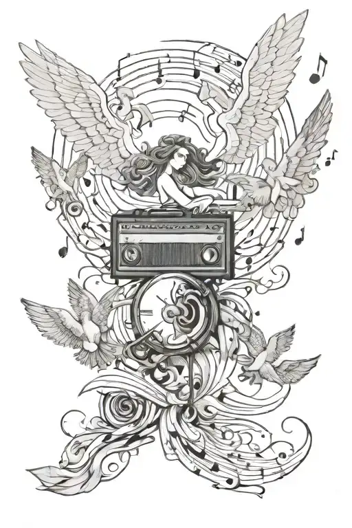 Music And Angels Flying Away