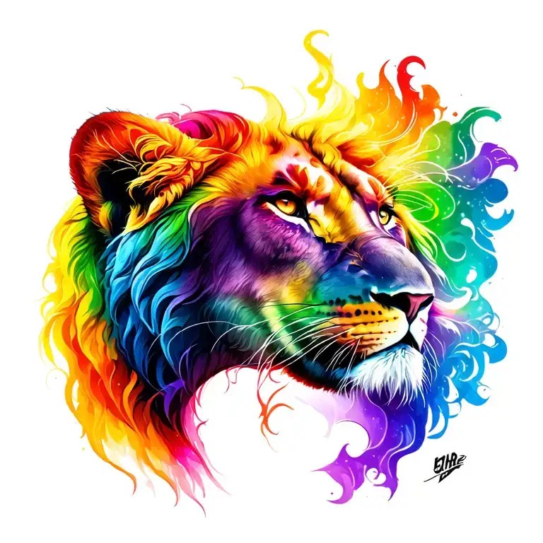 Rainbow Lioness