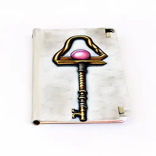 Old Skeleton Key In A Old Journal