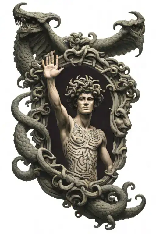 Perseus Holding The Medusa Head