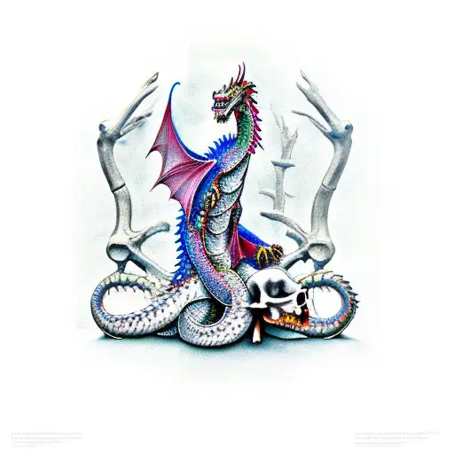 Dragon Made Out Of Bones