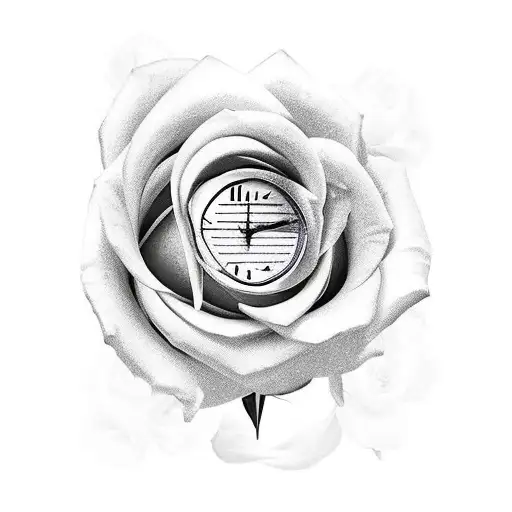 Rose And Clock Arm Sleeve Man