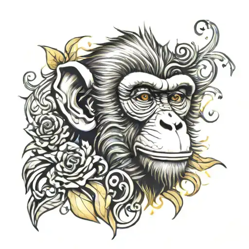 Spritual Monkey In Trance