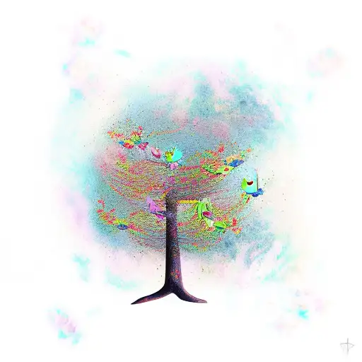 Tree With 3 Little Birds