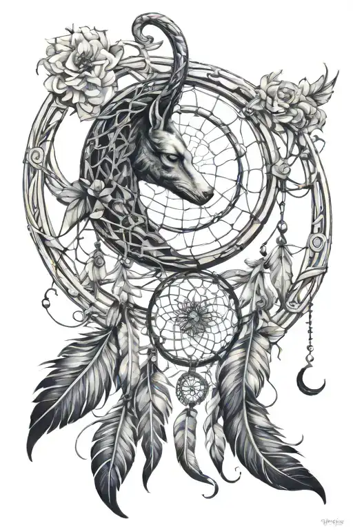 Crescent Moon Dream Catcher Entangled