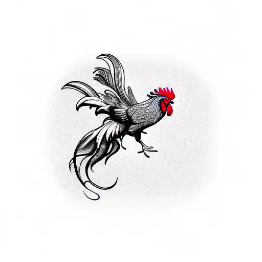 Rooster And Dragonfly