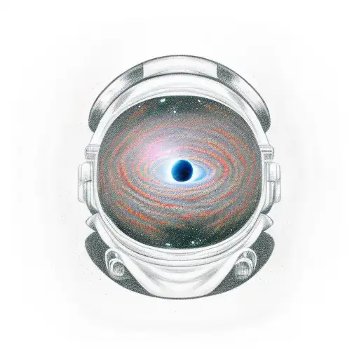 Astronaut Facing A Menacing Overwhelming Blackhole