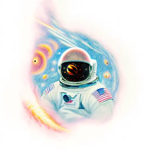 Astronaut Facing A Menacing Overwhelming Blackhole