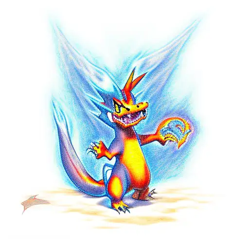 Charizard In Color With Fire