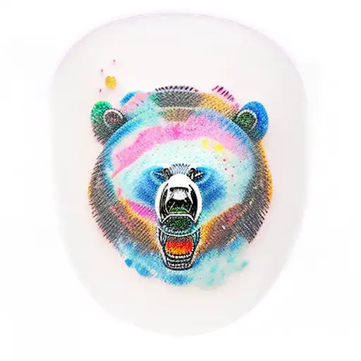 Cute Intimidating Black Bear Head Only Facing Front