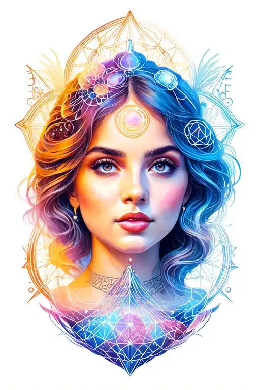 Sacred Geometry Universe Plus Size Teacher Pinup