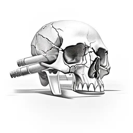 Skull With Bullet