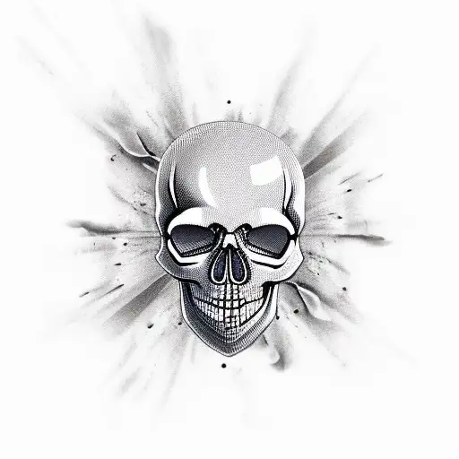 Skull Pierced By Bullet