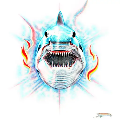 Shark With Flames