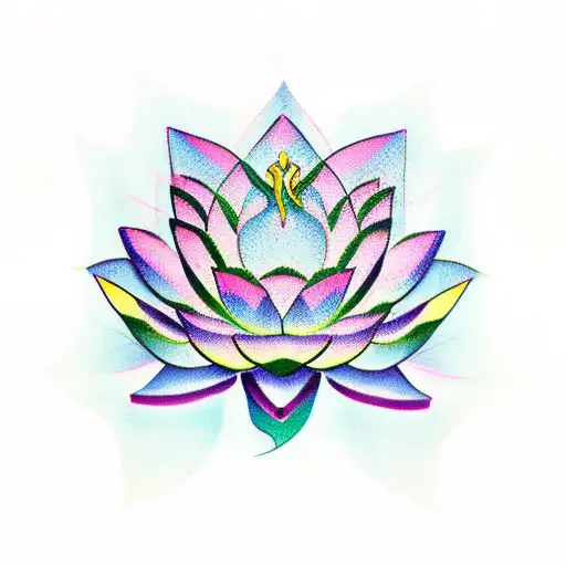 Lotus Flower With Initials Ivv
