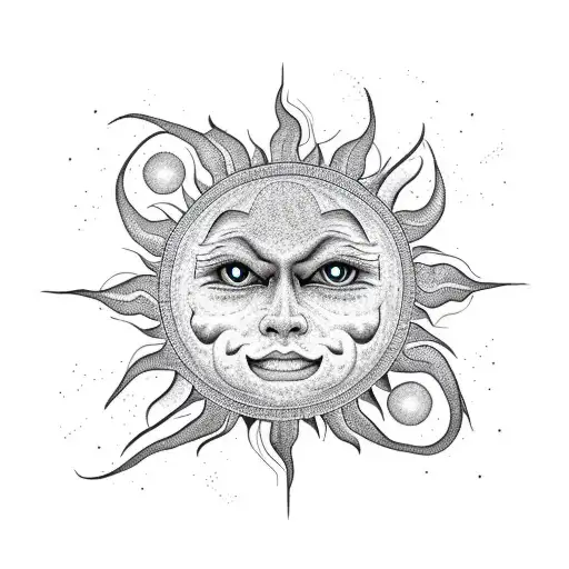 A Sun Made With A Lot Of Scorpios Tails Replacing Sun Rays