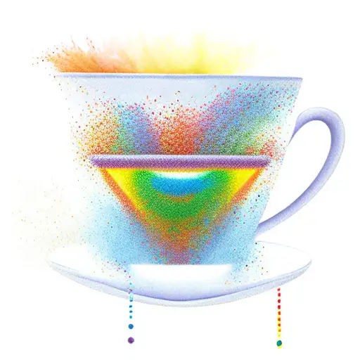 Rainbow Coffee Cup With Rainbow Coffee Inside