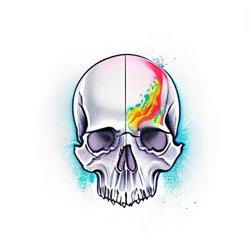 Skull With Buttearfly Knife