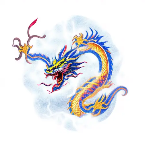 Chines Dragon Small With Lightning