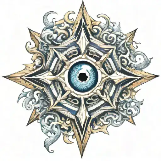 Maltese Cross Evil Eye Symbol Integrated