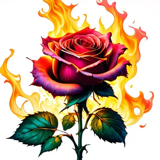 Rose With Fire Inside