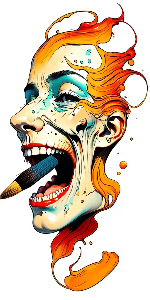 Opissum Runs With A Torn Human Brush In The Mouth