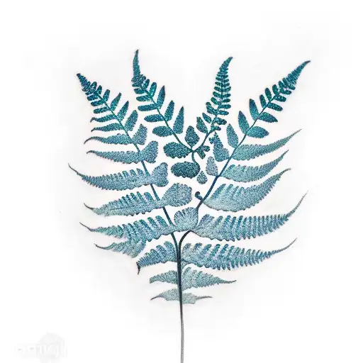 Fern With Small Moth