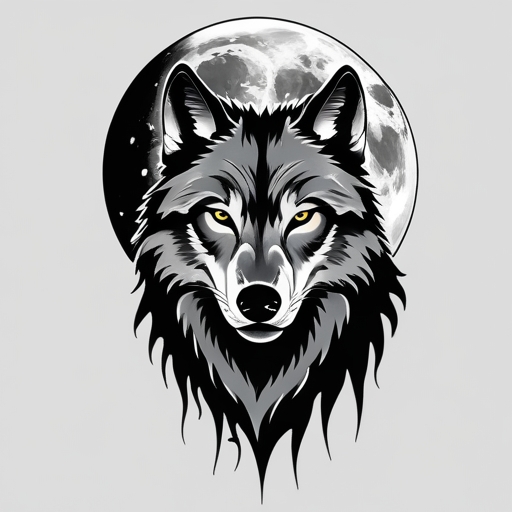 Moonlit Shadow of the Wolf