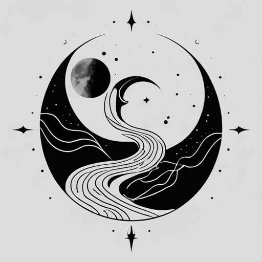 Moon’s Sacred Path Tattoo idea