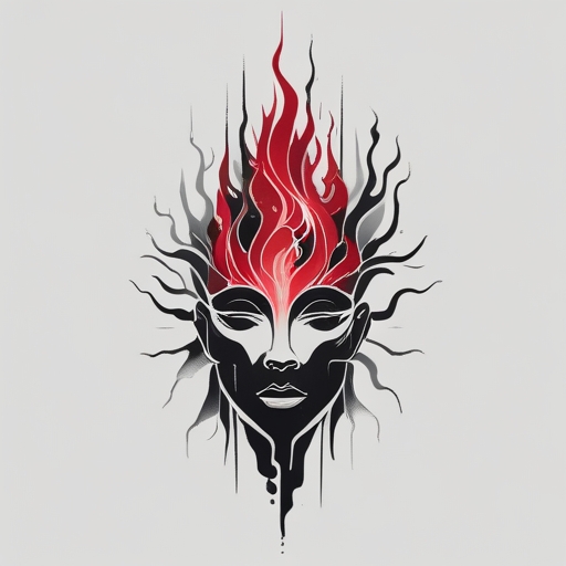 Crimson Emberstorm of the Soul’s Call Tattoo idea
