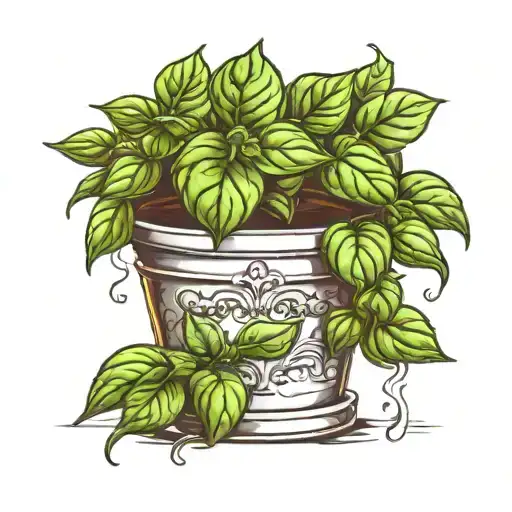 Basil Plant In Pot