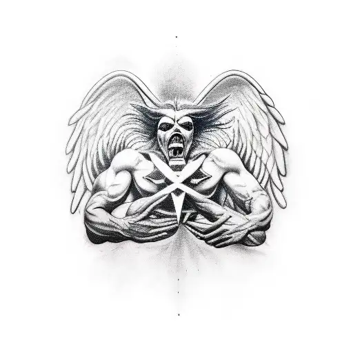 A Self-portrait As Both An Angel And A Demon