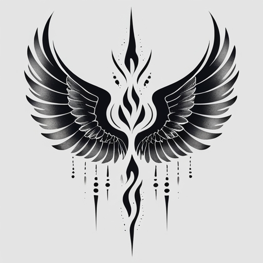 Sacred Wings of Fire’s Path Tattoo idea