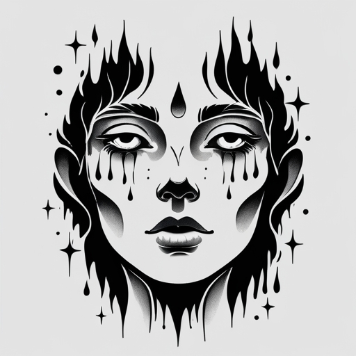 Tears of the Sacred Night Tattoo idea