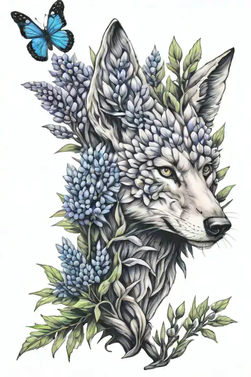 Lupine Like Creature Spooky Forest