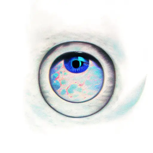 Moon Fall With Eyes Staring At Moon