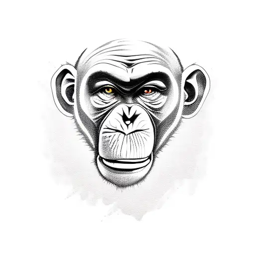 Angry Chimpanzee Holding Gun