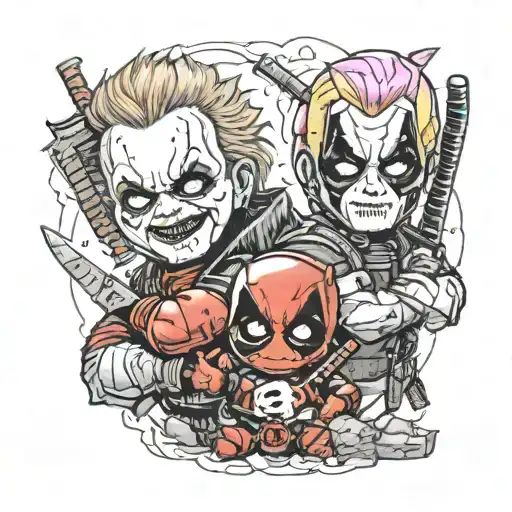 Chucky And Deadpool Full Color
