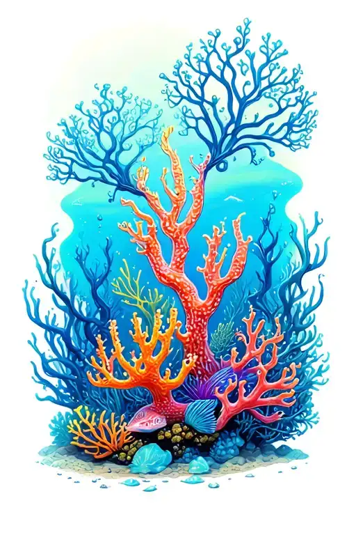 Saltwater Coral Reef And Salt Water Marine Life