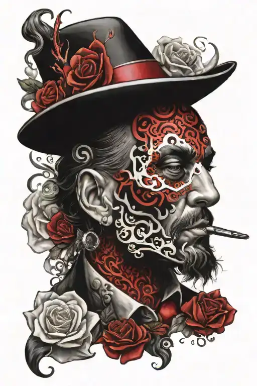 Corsican Mafia Red Black And Mother-of-pearl Color