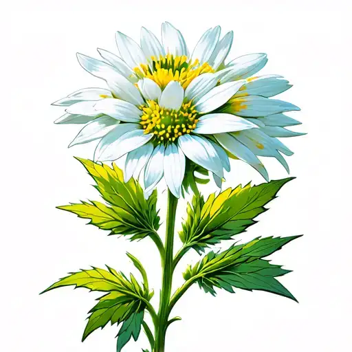 Edelweiss Flower With A Stylized