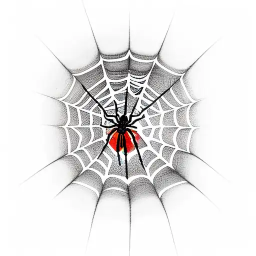 Spider Web Inside Red Center