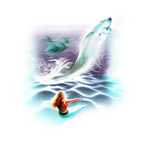 Mermaid Jumps Out Of Space Into The Sea