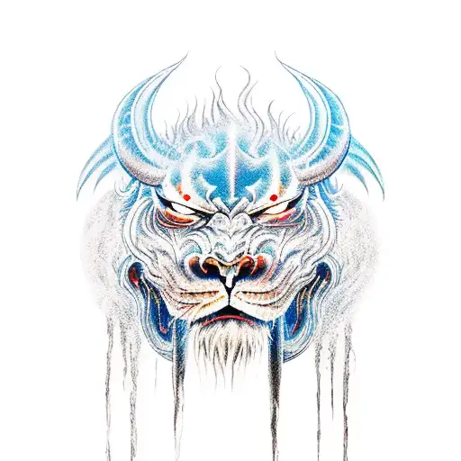 Demon Wants To Be Free With Dragon And Lion Head Going From Darkness To The Light