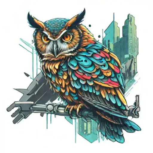 Cyberpunk Owl