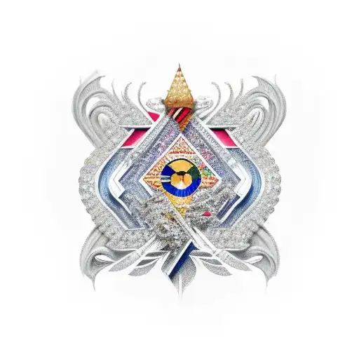 A Gold Medal With Diamonds On Top And The Amaz Art Word In The Middle And Imperial Sign
