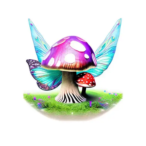 Mushroom With Fairy Wings